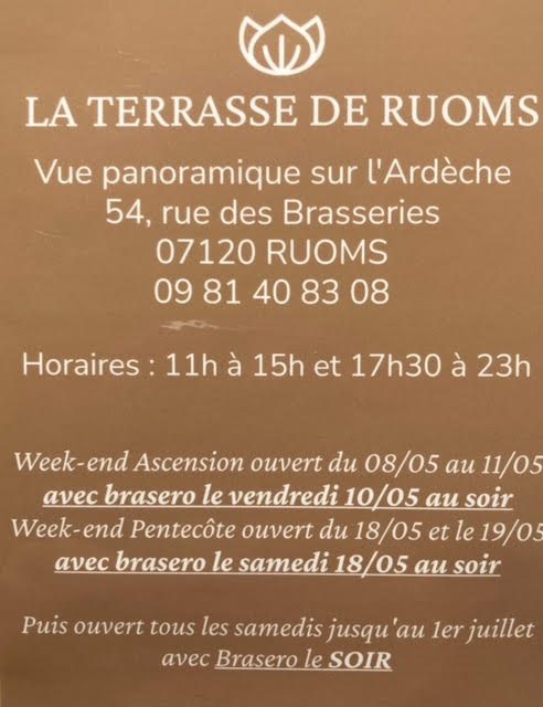 La terrasse de Ruoms