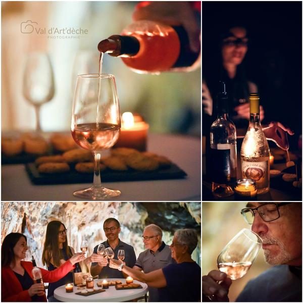 Visite  "Couleurs et vins" à la grotte de la Madeleine