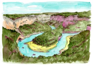 Illustration des Gorges de l'Ardèche - © Pepper